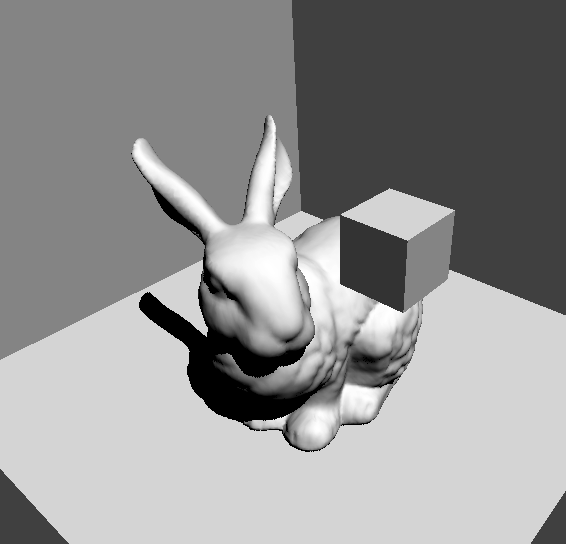 Simple shadow on a bunny